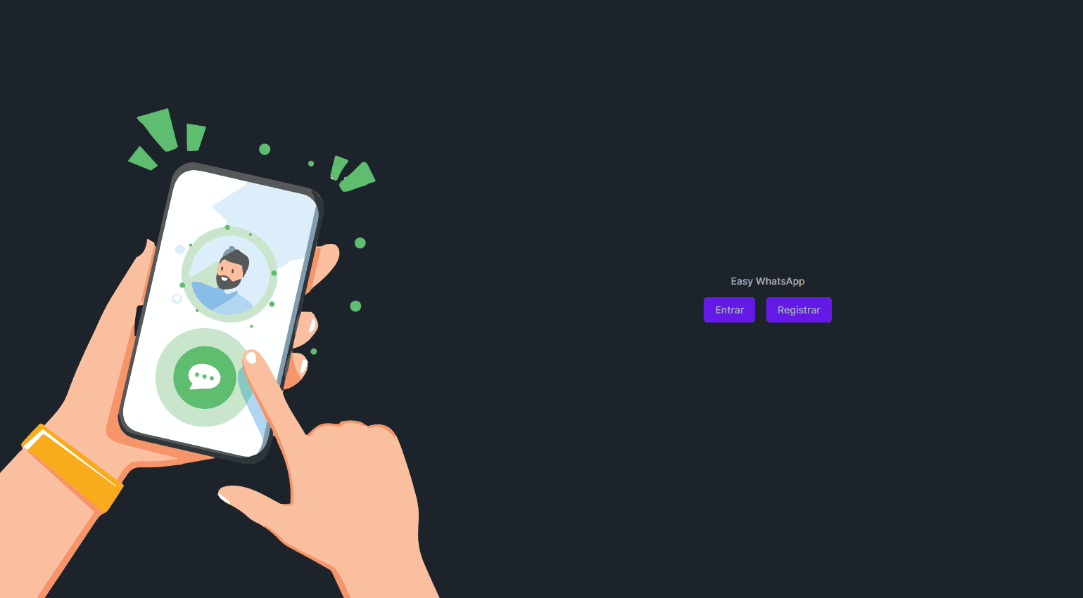 Tela inicial do Easy WhatsApp para gerenciar conexões e automações